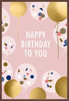 verjaardag kaart chocolade stijlvol ballonnen